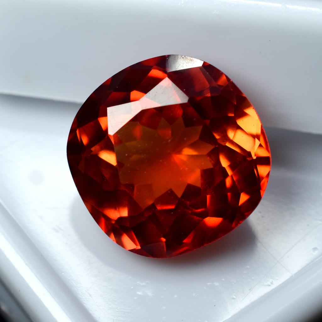 CERTIFIED Orange Sapphire Square Cushion Cut 9.50 Ct Natural Loose Gemstone