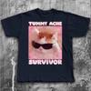 Tummy Ache Survivor Funny Cat Meme Tshirt Gift for Men Goofy Ahh Cats Tee Trendy Summer Clothes Men Clothing