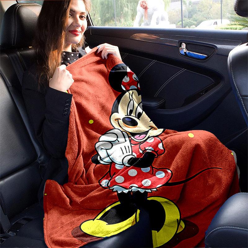 1pc, Minnie Mouse Inspired Blanket - Seasonal, Home Decorative Throw, Soft and Cozy Blanket for All Seasons, Soft Flannel Throw Blanket - Co