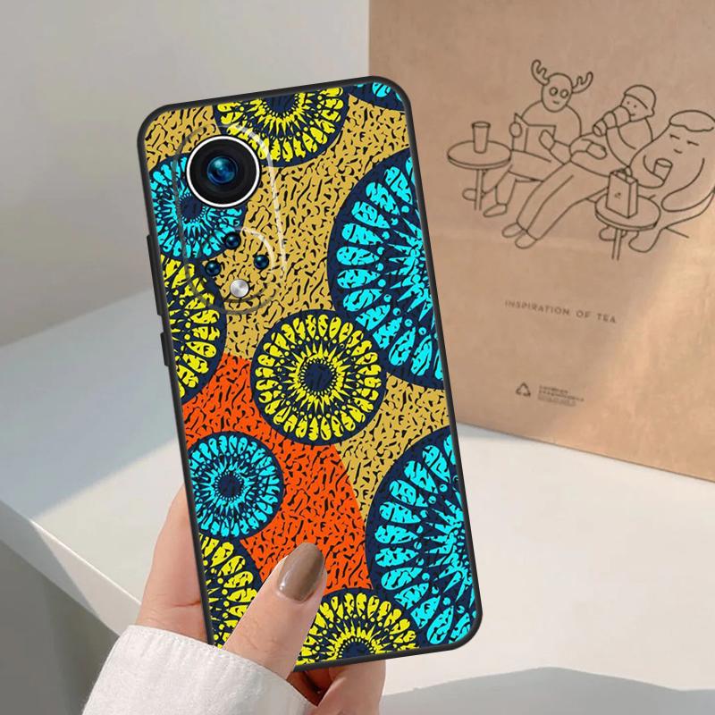 African Wax Pattern Fabric For Honor Magic 7 Lite 5 6 8 Pro Case For Honor 400 200 90 70 50 X8c X8b X9a X9b X9c X9d Win