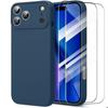Protective Case - BOOLING - iPhone 17 Pro - Flexible Silicone Anti-Scratch Navy Blue - 2 Screens