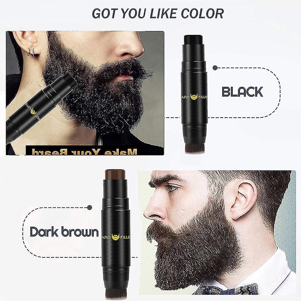 Beard Pen Filler,beard Filling Stick And Brush 2 In 1 For Men,waterproof&long Lasting Natural Beard Thickening Brush