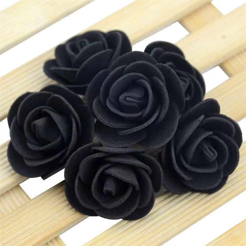 50~500Pcs 3.5cm PE Foam Rose Head Artificial Flower For Wedding Birthday Party Home Decor DIY Bear Rose Valentines Day Gifts