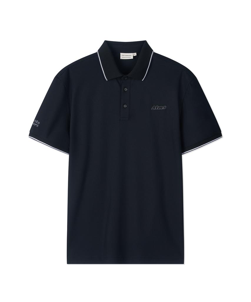 Antomas Color Block Tipping Polo Shirt Men'S - Black