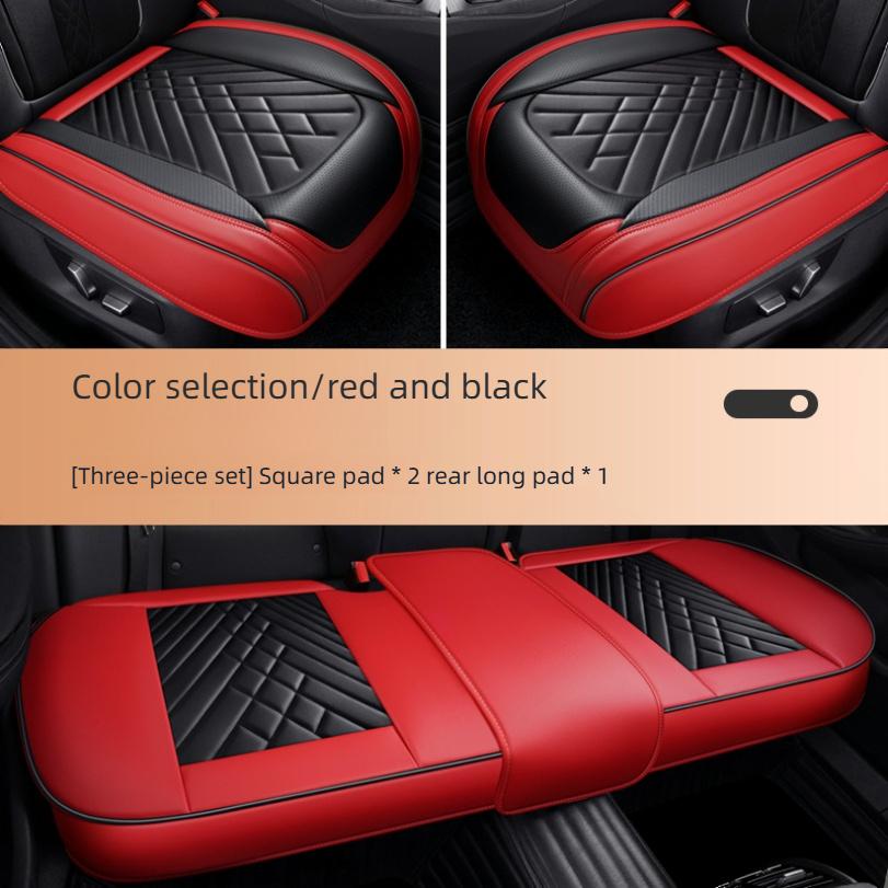 Car Seat Cushion Four Season Universal Foreign Trade Seat Cushion Anti Slip Three Piece Set Single Seat Nappa Leather Full Surro