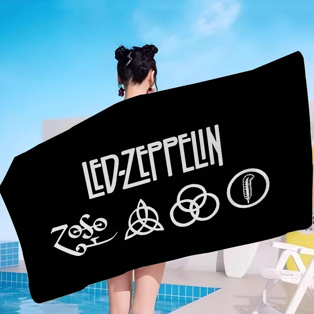 Britská Rocková Kapela L-Led Z-Zeppelin Mikrovláknovádeka Rychleschnoucí Plážové Ručníky Velkoformátový Tisk Super Absorpční Ručníkovádeka