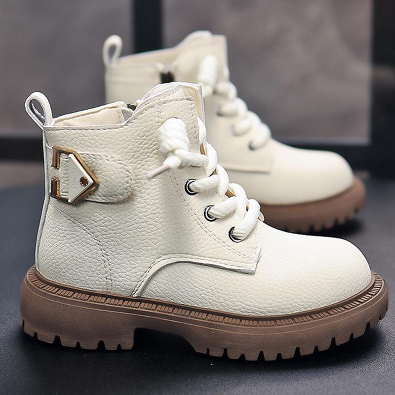 Children's Leather Shoes Autumn Winter Warm New Casual Shoes Surface Waterproof Soft Sole Fashionable Walking Shoes for Kids