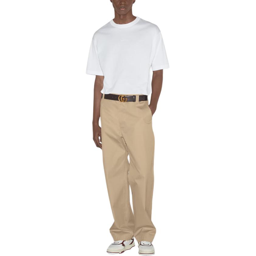 GUCCI T-Shirts Men's White Crew Neck Moderate 791547-XJGJT-9692