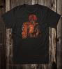Retro Halloween Tee T Shirt Vtg Art Goth Witch Wheel Of Fortune Luck Victorian