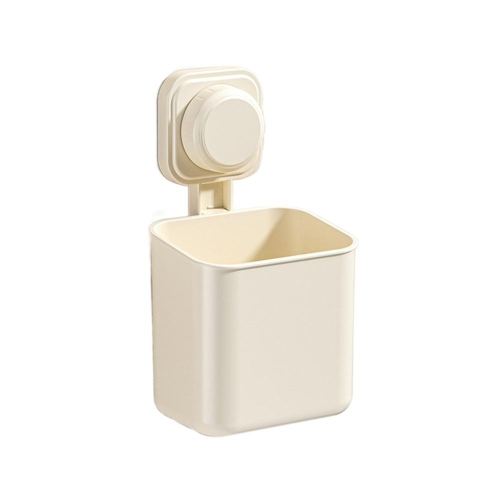 Wall Mounted Face Towel Storage Box Punch-Free Shower Basket Suction Cup Storage Box  Bathroom