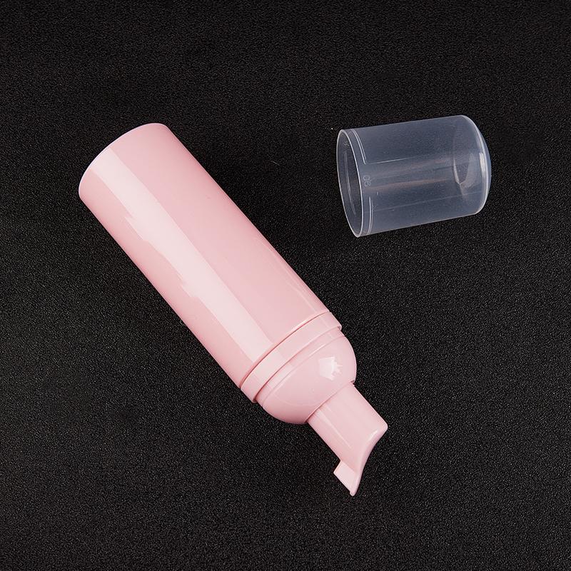 50Ml Pink Plastic Foam Pump Bottle Empty Face Eyelash Cleanser Cosmetic Bottle