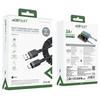 Spiral cable USB-A - USB-C 480Mb/s 3A 1.2m - black
