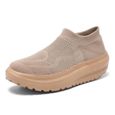 Damen Keilschuhe Frühling Sommer Bequem Dicksohlig Rutschfest Sportsneakers für Damen Atmungsaktive Arbeitsschuhe