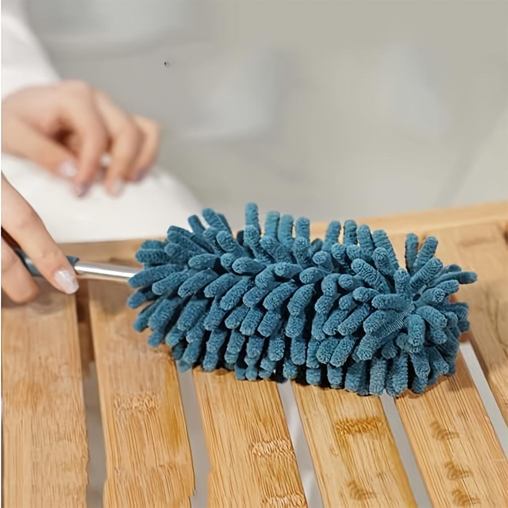 4-Pack Chenille Microfiber Duster Refills with Expandable Handle, Reusable & Washable, Soft Bendable Dry Dusters for Home & Car