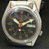 GENUINE VINTAGE SEIKO 5 AUTOMATIC JAPAN 7S26A MENS BLACK DIAL WATCH a702398-5 R124-a702398