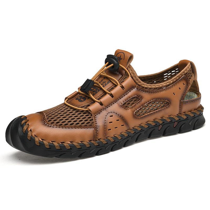 Mesh Shoes Men's 2025 Summer Soft Sole Non-slip Breathable Casual One Pedal Summer Men's Shoes Hole Shoes Sandals Comfortable