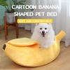 Cute Pet Sleeping Basket Durable Cozy Cat Mat Soft Banana Shape Cat Bed  Cat Supplies