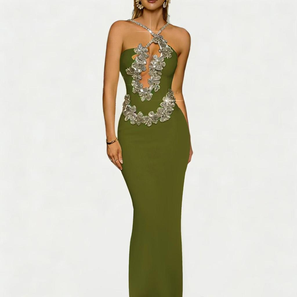 Novo Vestido de Noite Sexy Bodycon Bandagem Estilo Europeu e Americano para Comércio Exterior