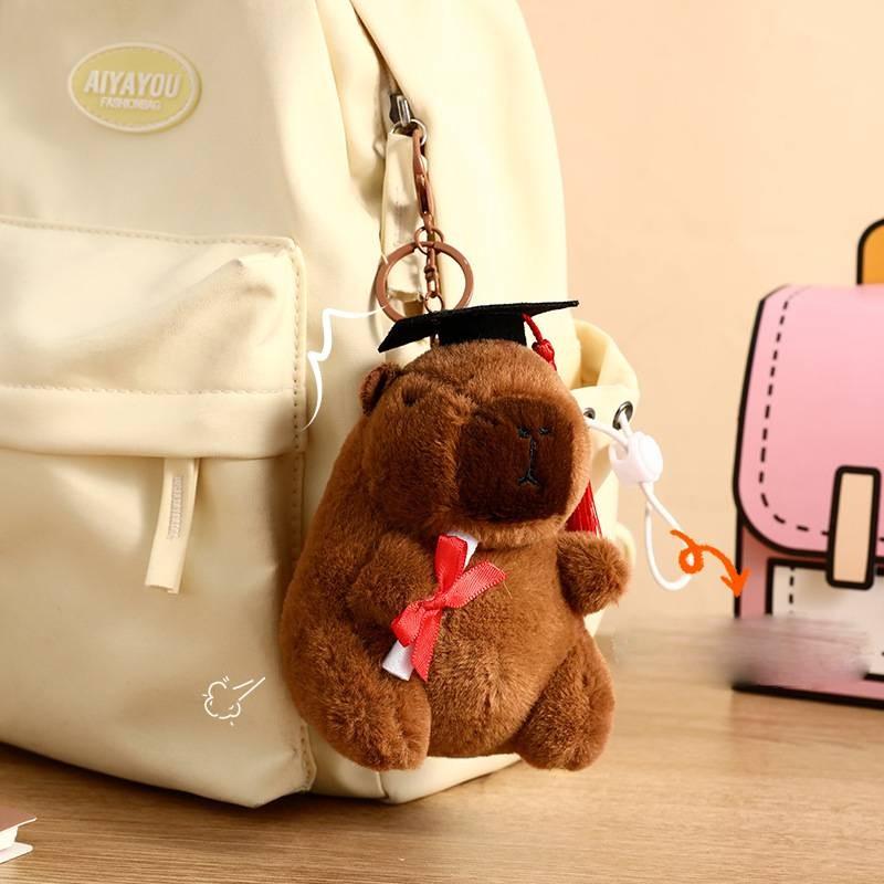 Cute Plush Capybara Keychain Ideal For Graduates Parties And Celebrations