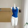 L3326# Women's Double-Layer Halter Cowl Neck Cami - 2025 Summer Backless Strapless Design