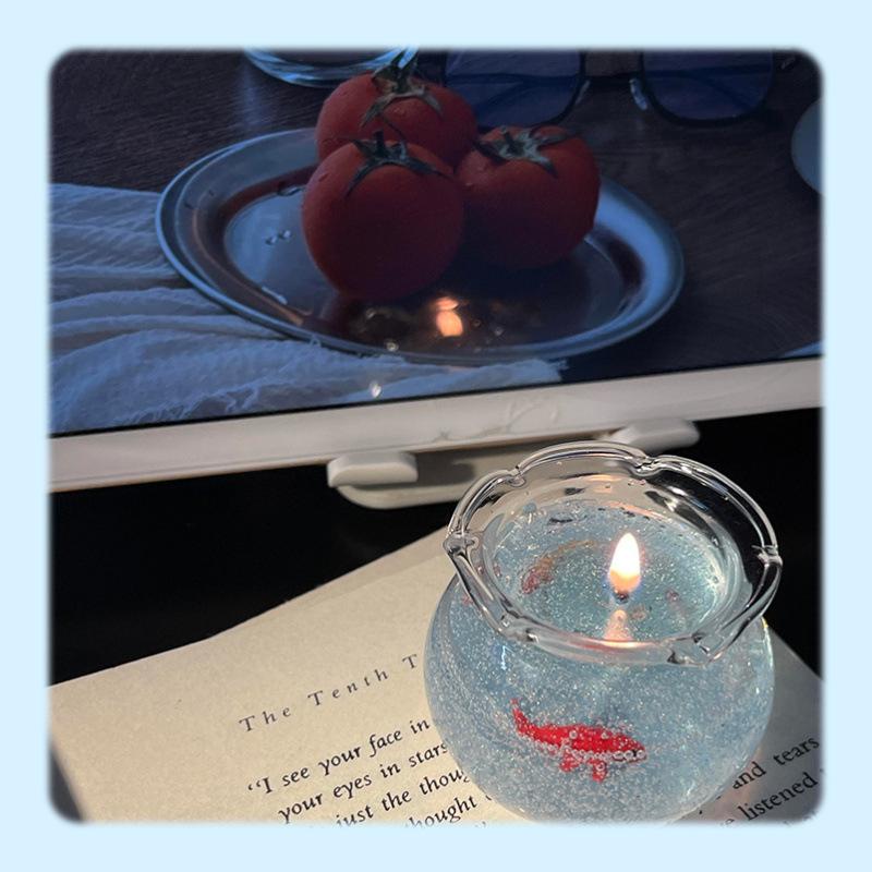 Freesia Scented Candle - Long-Lasting Fish Tank Ornament, Birthday Gift for Her