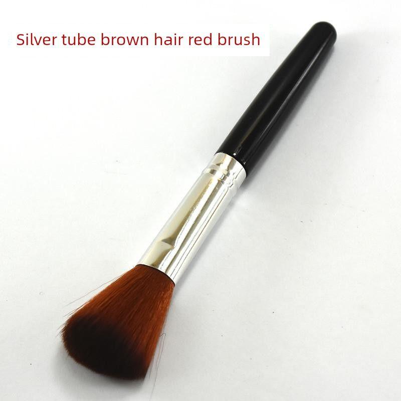 

Manufacturer Nail Art Dust Remover Blush Brush Portable Models Short Handle Single Makeup Brush Beauty Makeup Tools Highlight Brush Black Rod Brown Hair Dust Brush