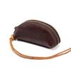 Cowhide Leather Drawstring Coin Purse: Women's Genuine Leather Key Pouch Lanyard