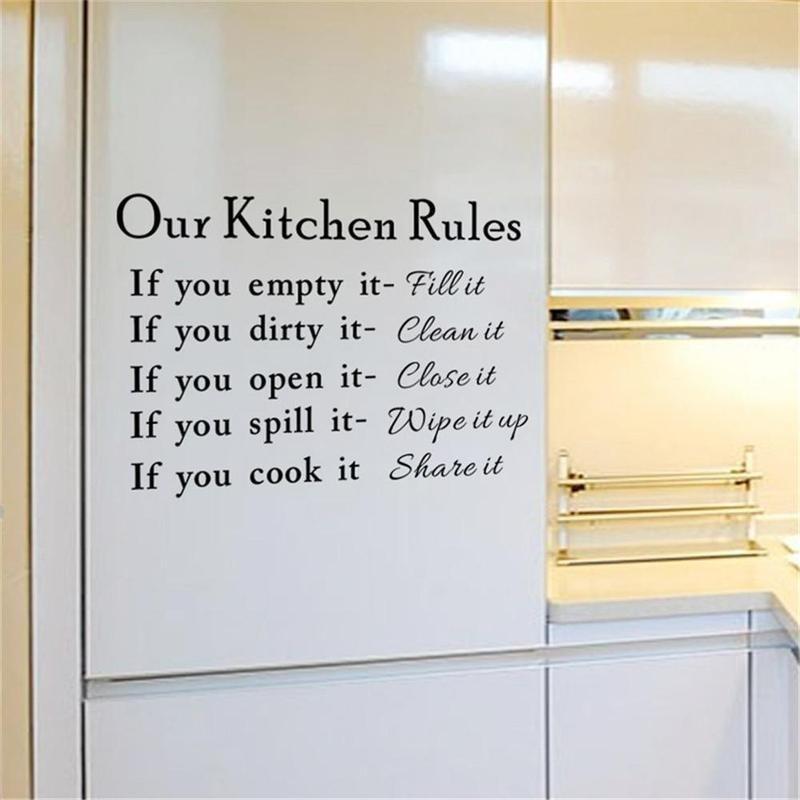 Neu Unsere Küche Regeln Kochen Worte Zitat Wand Aufkleber Kunst Aufkleber Home Decor
