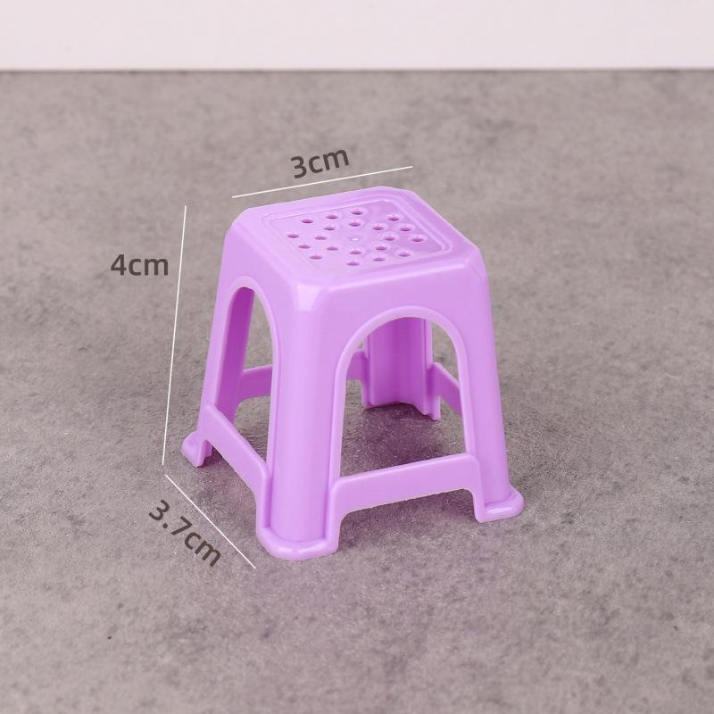 Miniature Dollhouse Stool Chair Toy - Playhouse Accessory