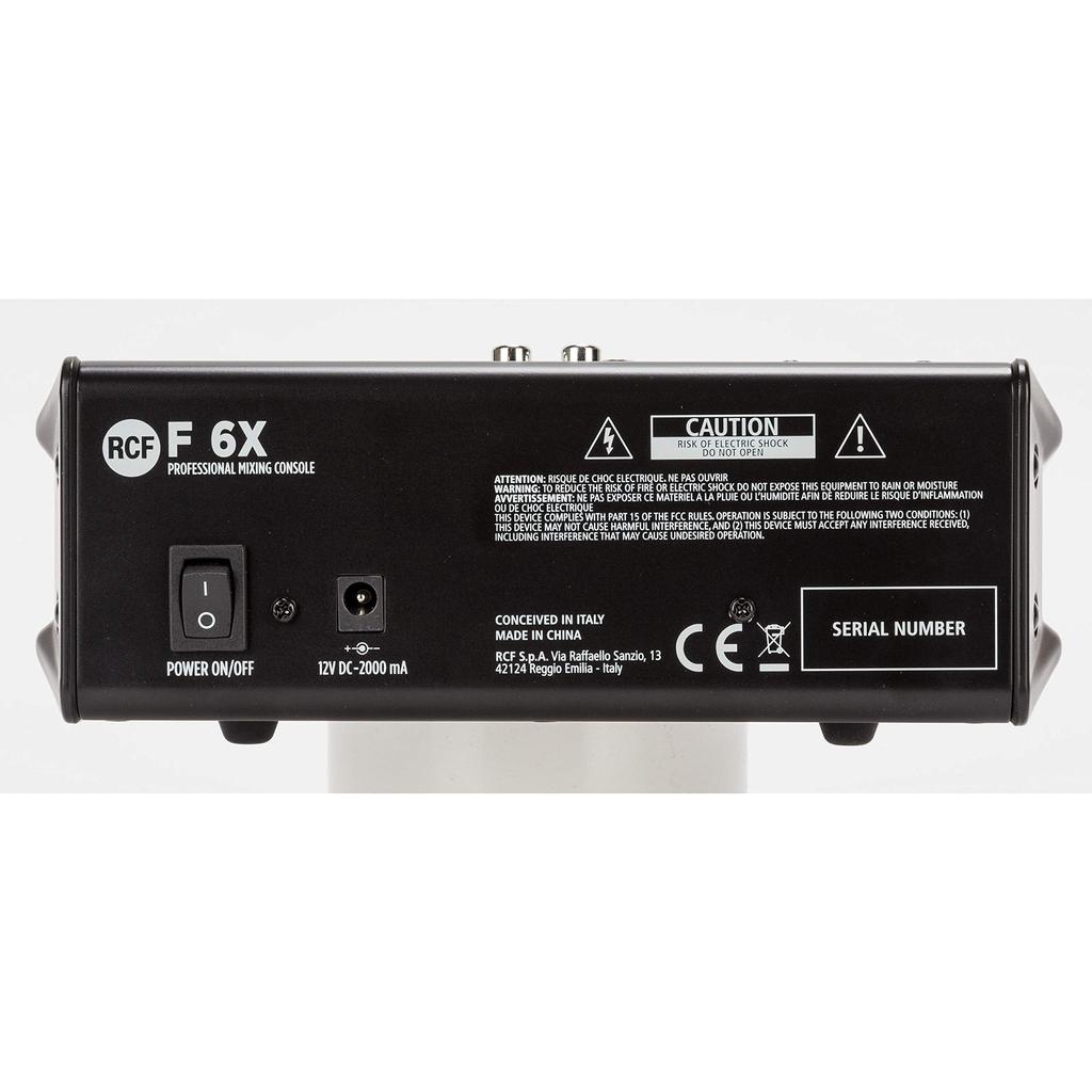 RCF 6CH Mixing Console with Effector F6X Black Built-in