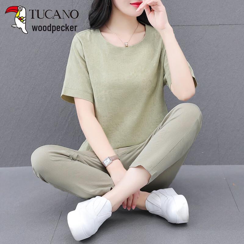 Woodpecker Women s Summer Cotton Sportswear Set 3XL