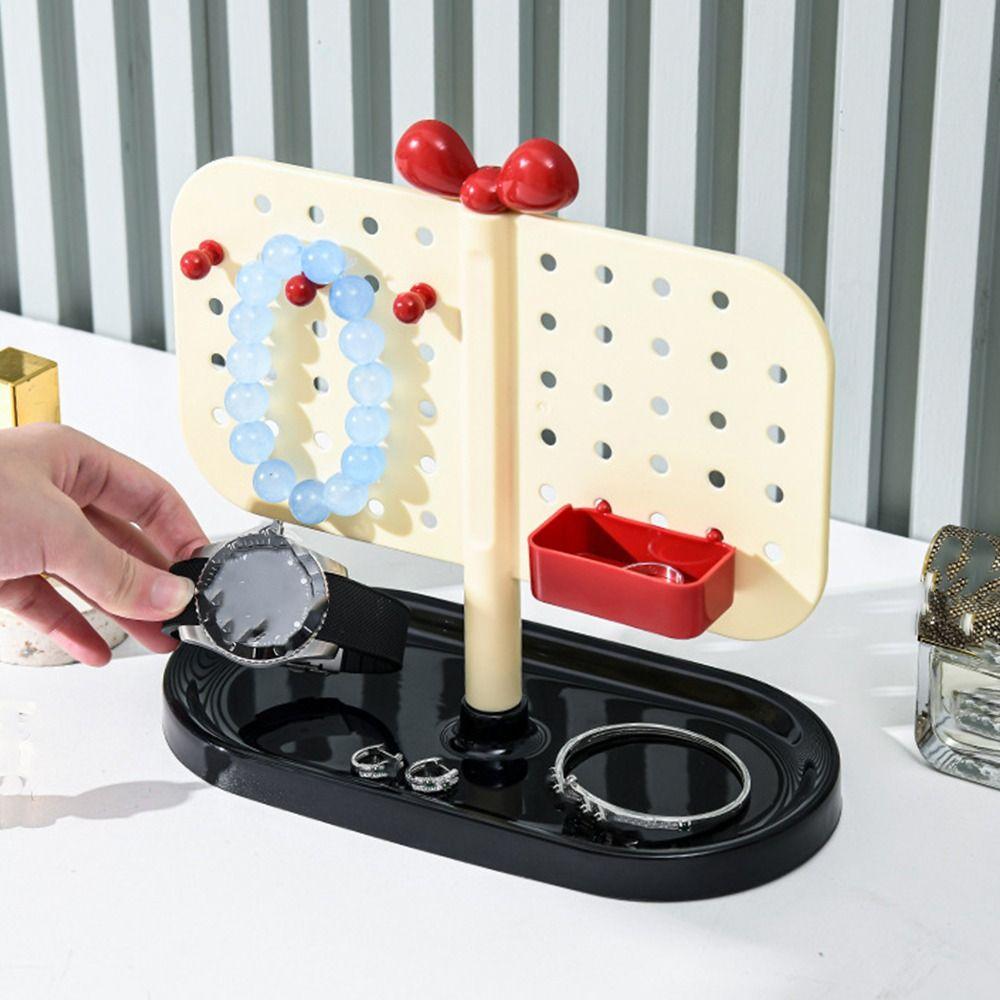 Bow Perforated Board Storage Rack DIY Porch Ornaments Storage Box New Vertical Perforated Board