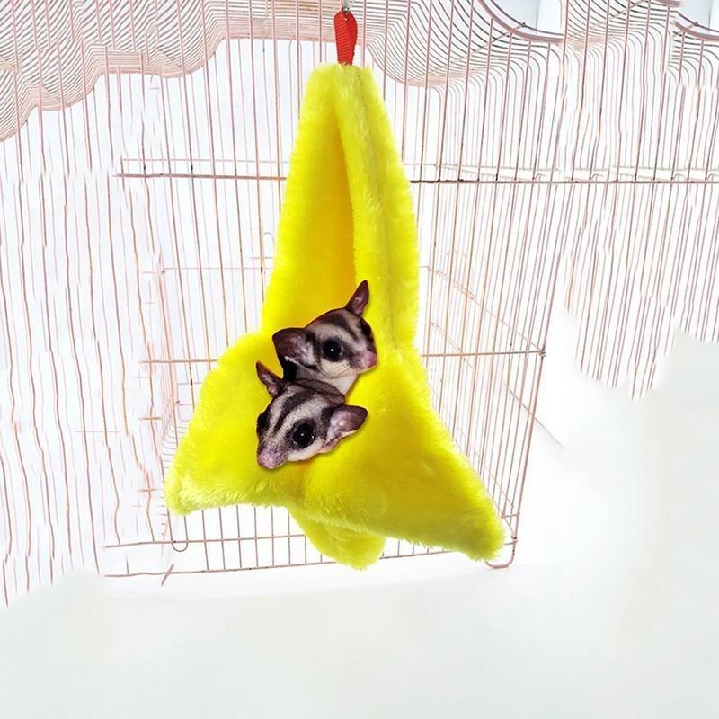 1Pc Bird Hamster Rodent or Sugar Glider Thick Cage Banana Pouch Nest Bedding