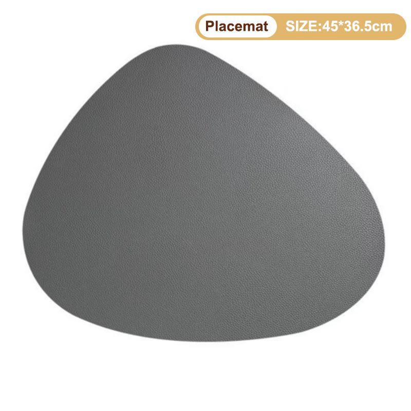 Double-Sided Pu Leather Placemat Teacup Coasters Waterproof And Oil-Proof Table Mats Western Restaurant Heat-Insulating Mats
