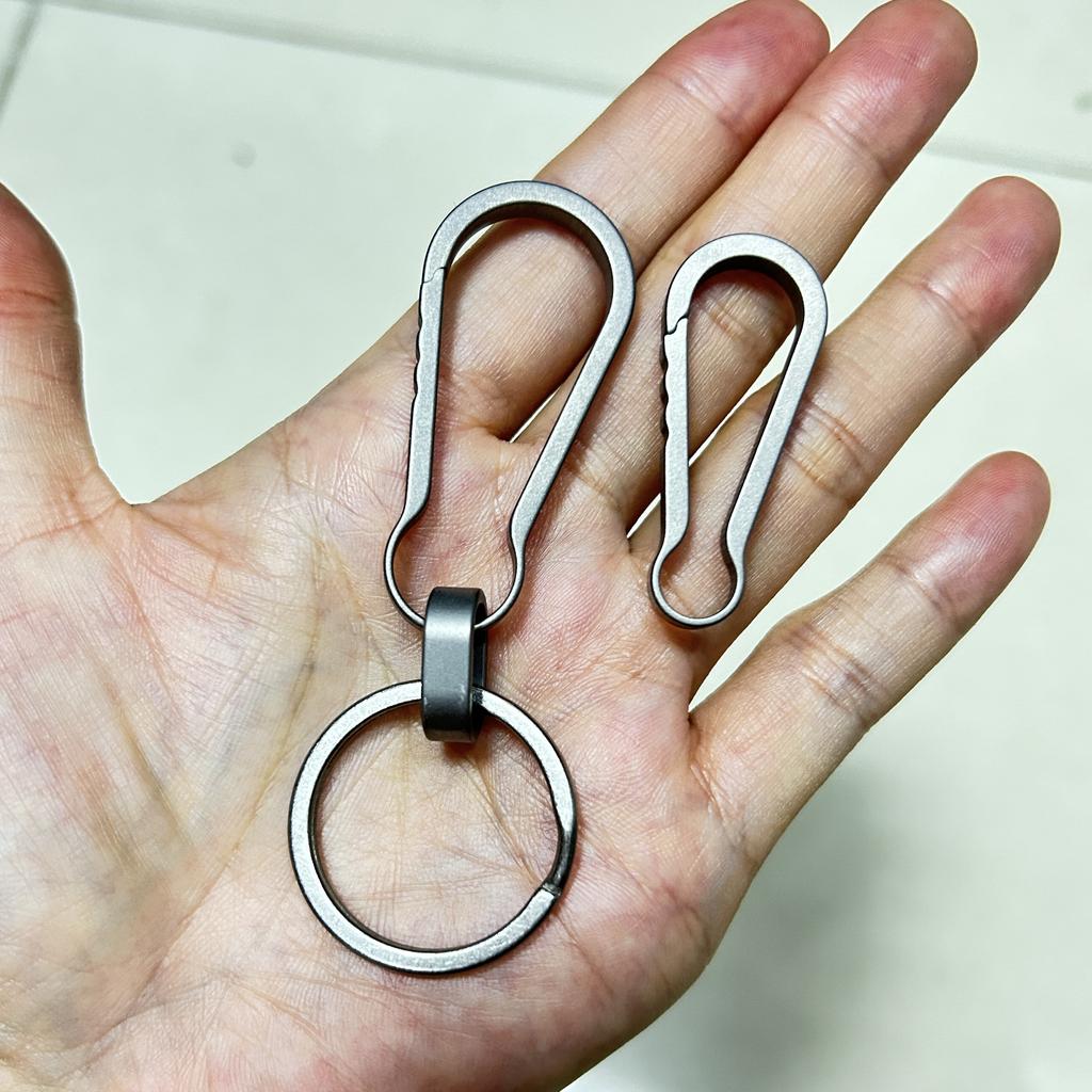Mini Titanium Alloy Simple Keychain Connection Key Ring Quick-hang Buckle Simple Clasp Horseshoe Hanging Buckle Keyring EDC Tool