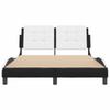 Bed Frame without Mattress  Zadar  Black and White 120 x 200 cm Faux Leather