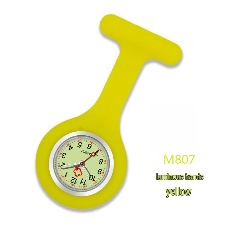 Пользовательские светящиеся силиконовые часы-клипса для медсестры с напечатанным логотипом