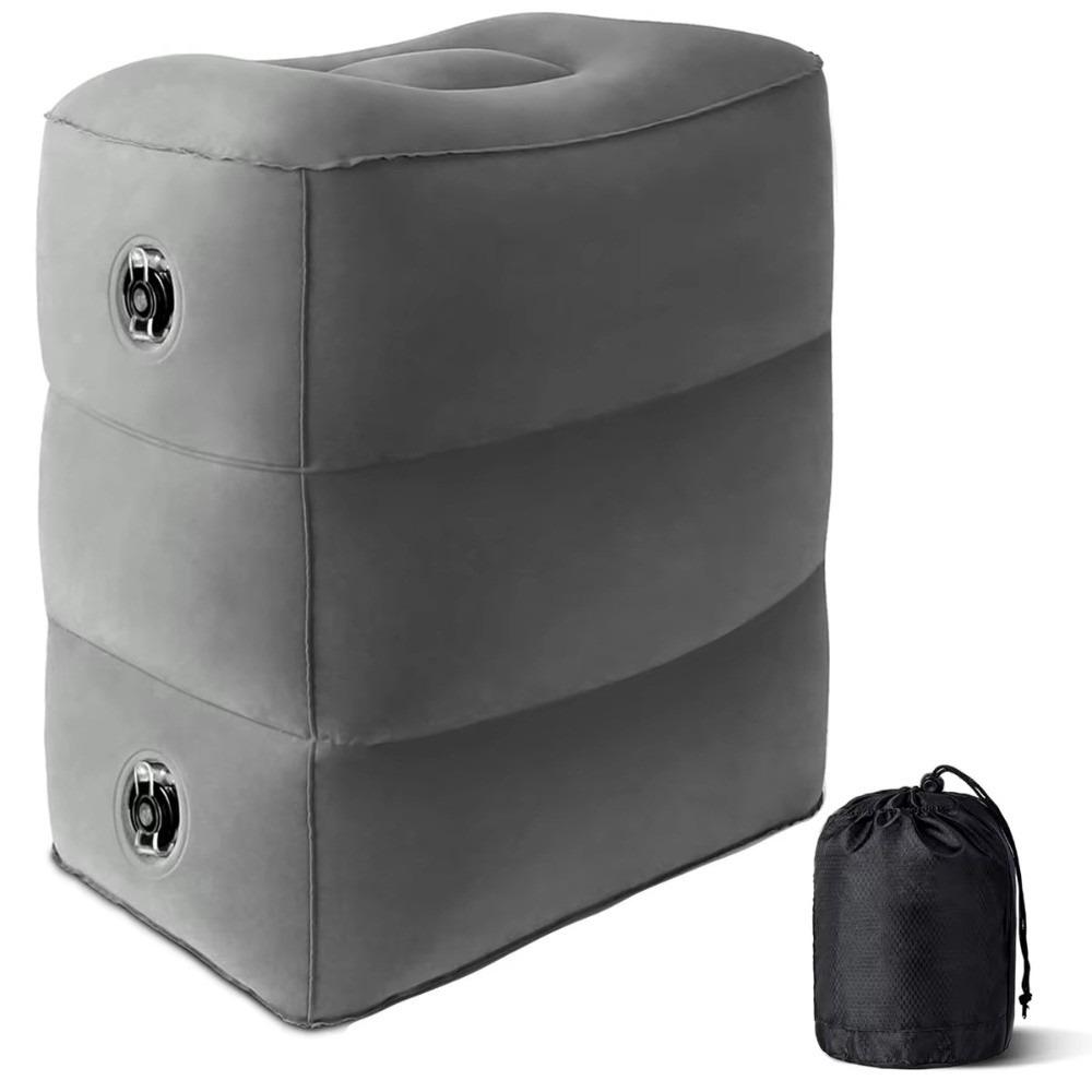 Three Layers Leg Cushion Pillow Height Adjustable Inflation-Airplane Footrest  Outdoor Chair