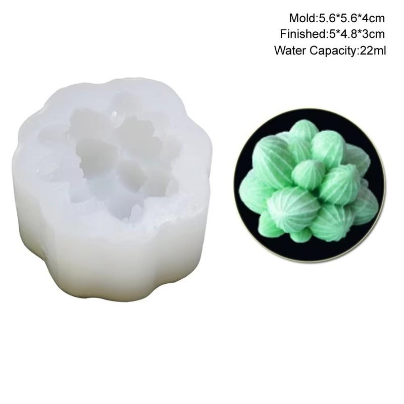 Succulent Plants Fondant Silicone Mold 3d DIY Candle Clay Resin Plaster Chocolate Wax Mould Flower Decorative Molding