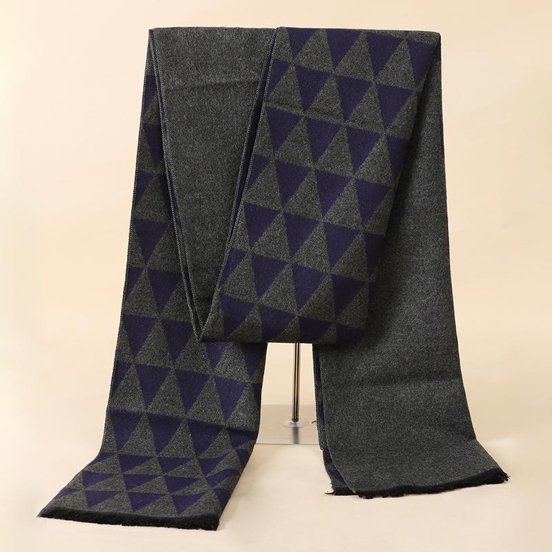 RUNMEIFA  Classic Autumn & Winter Warm Plaid Man Scarf Cashmere Wool Panama Soft Striped Long Scarf High Quality 40 Colors