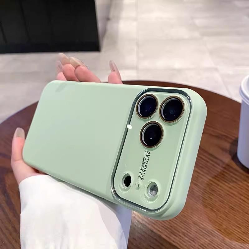 Full-Coverage Silicone Window Case for iPhone 17 Pro Max, Skin-Feel, Protective iPhone 13 Pro Max