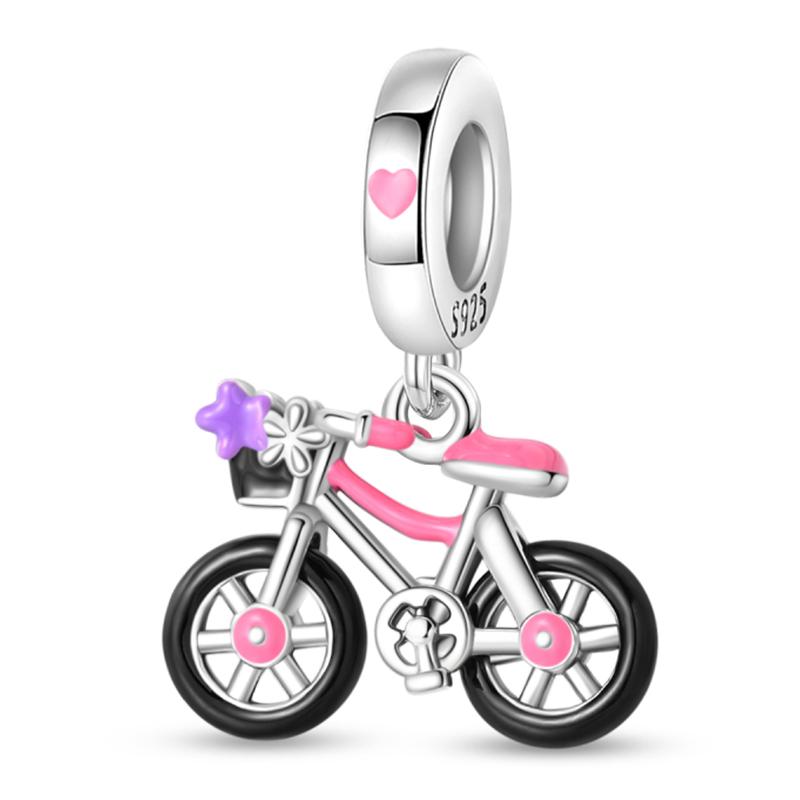 

100% Copper Flower Balloon Chocolate Gift Bicycle Charms Beads Pendants Fit 3Mm Bracelets Diy Fine Jewelry Making