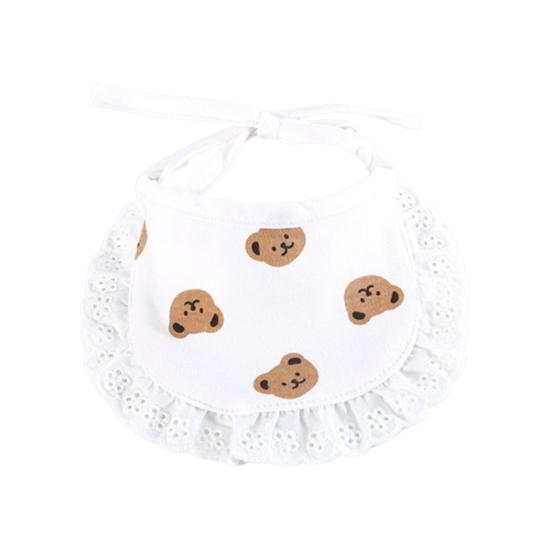 

Нагрудник со слюной для домашних животных, мультяшный орнамент, износостойкий хлопковый очаровательный шейный платок со слюной для маленьких собак и кошек, декор для улицы