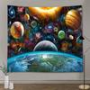 Psychedelische Galaxie Planet Wandteppich Weltraum Planet Wandteppich, Galaxie Universum Planeten Thema Wandbehang für Wohnzimmer Schlafsaal