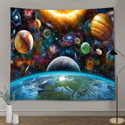 Psychedelic Galaxy Planet Tapestry Space Planet Tapestry,Galaxy Universe Planets Theme Wall Hanging for Living Room Dorm
