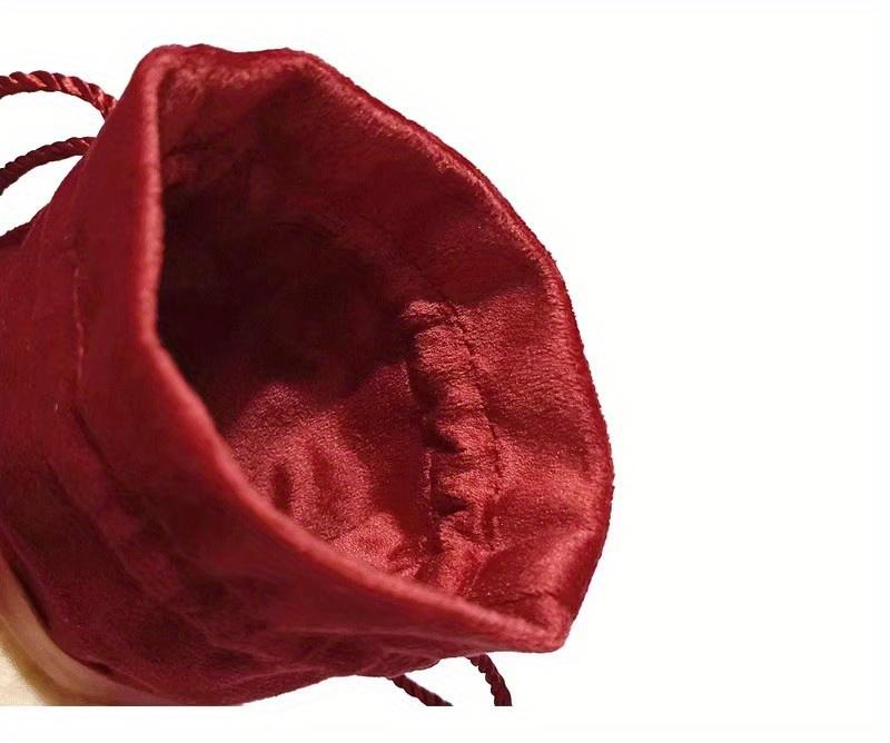 1Pc High End Velvet Jewelry Storage Bag Organizer Bag Necklace Bracelet Cultural and Playful Jewelry Drawstring Small Cloth Bag