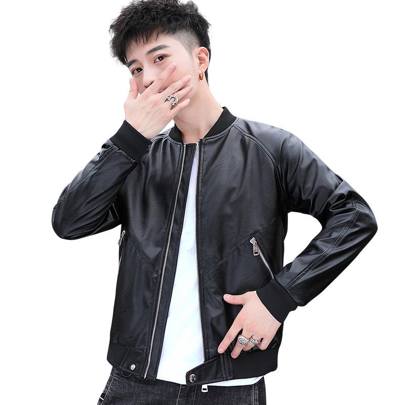 Leather Men's New Leather Jacket Korean Version of A Spring PU Motorcycle Casual Jacket for Men