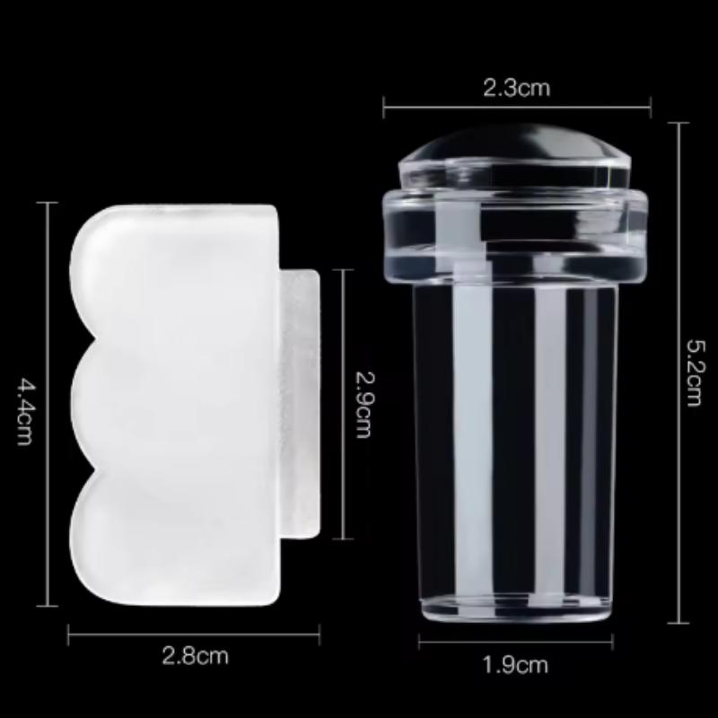 1/3/5pcs Nail Stamping Plates Pure Clear Jelly Nails Art Stamper Scraper Set Print Silicone Marshmallow Design Manicure Tool