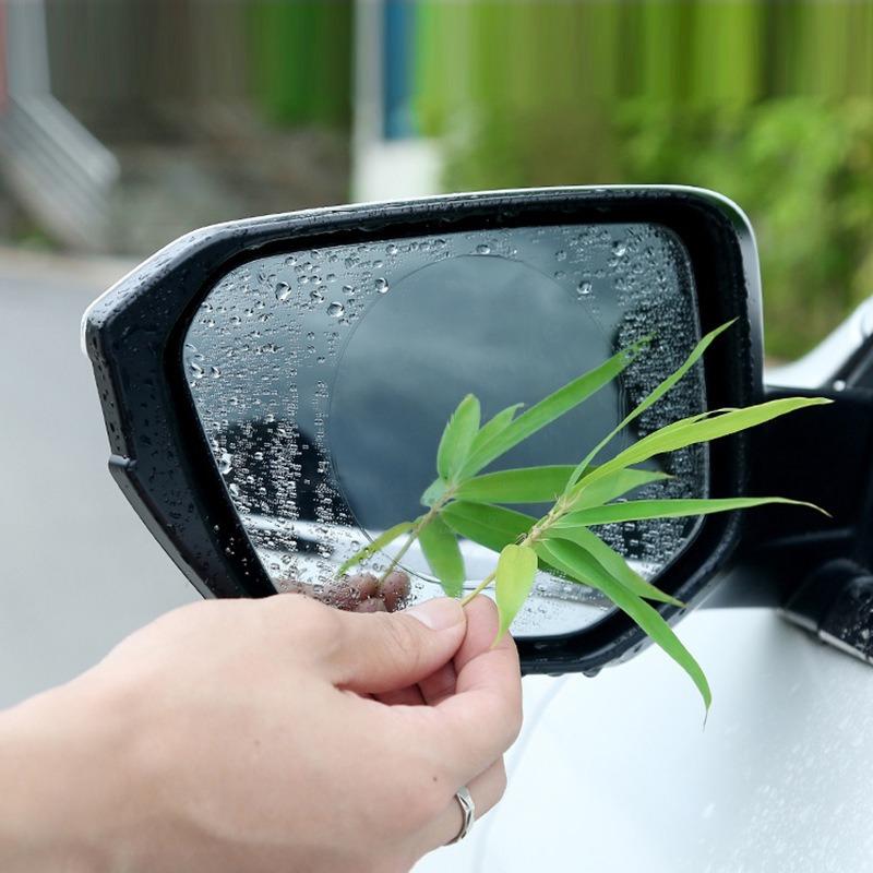 1pair Car Rearview Mirror Protective Film Side Windows Sticker Anti Fog Glare Rainproof Waterproof Mirror Film Clear Nano Coatin