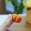 Hand Blown Glass Pumpkin Figurine Mini Halloween Thanksgiving Pumpkin Statue
